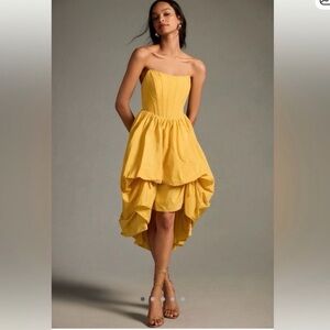 Anthropologie Yellow Women's Dress